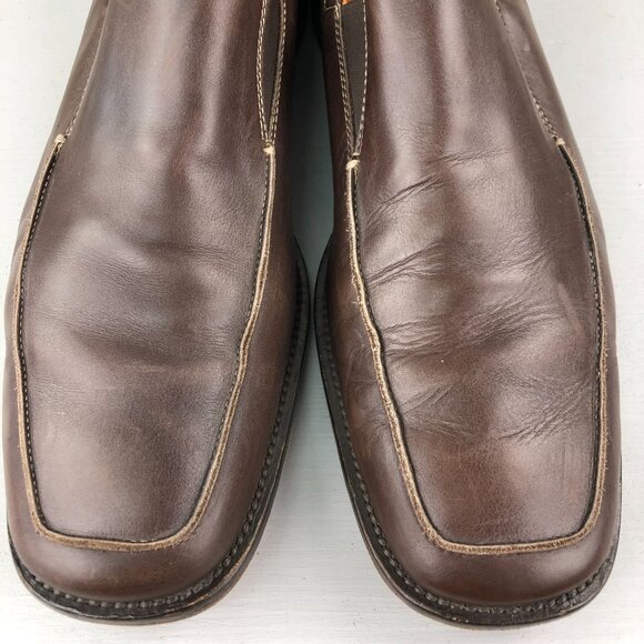 Gordon Rush Men's Size 13 Brown Leather Casual Slip On Loafers Shoes - Picture 7 of 13